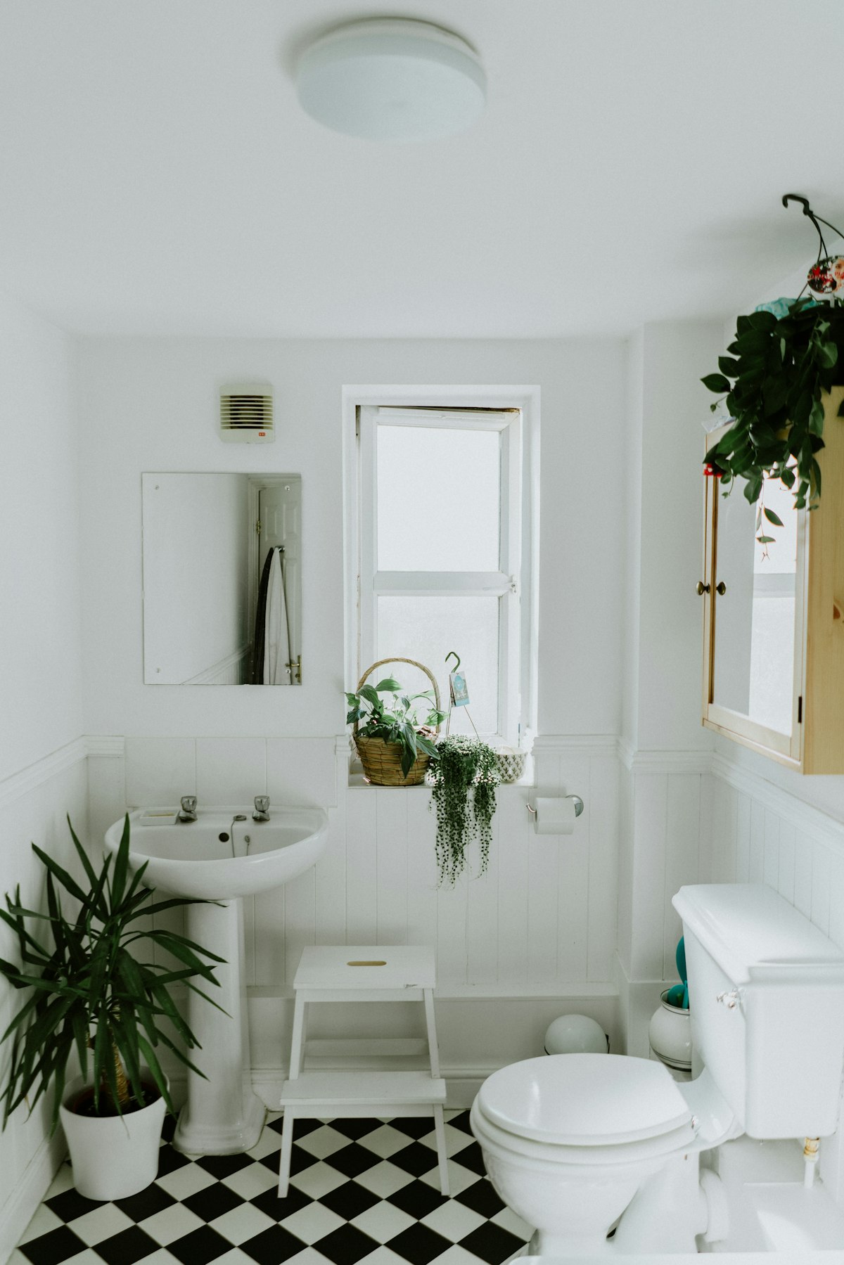 Clean vacation rental bathroom staged for guest check-in